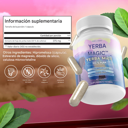 🌿💊 Yerba Magic – Cápsulas 100 % Yerba Mate 💥🧠
