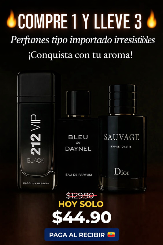 🔥 COMPRE 1 Y LLÉVESE 3 PERFUMES DE ALTA FIJACIÓN 🔥(100ml)