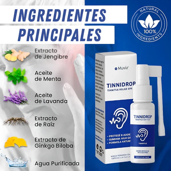 TINNIDROP SPRAY LIMPIADOR DE OIDO - EVITA INFECCIONES