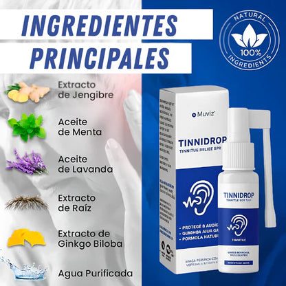 TINNIDROP SPRAY LIMPIADOR DE OIDO - EVITA INFECCIONES